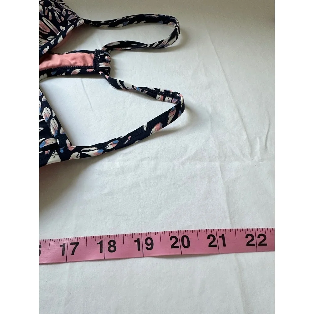 Carve Designs‎ Stinson Tankini Top Navy Petal Print Swim Size Small